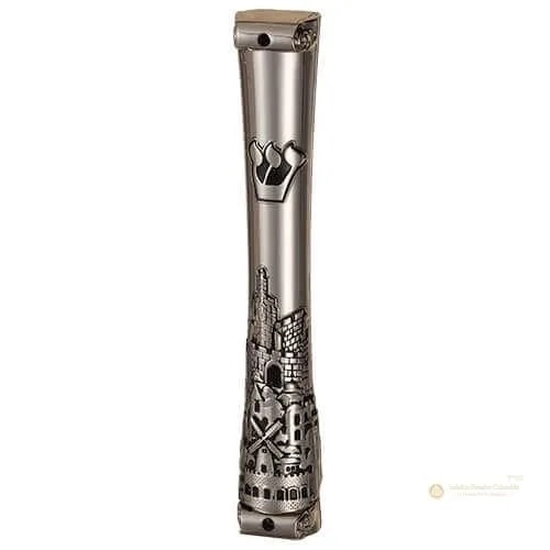 Mezuzá de Níquel “Jerusalén” – 12 cm - Judaica Breslov Colombia